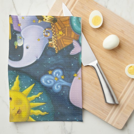 's Nachts ark Theedoek (Quarter Fold)