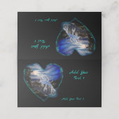 's Nachts bij Dolphin Love Place Card Plaatskaartje (Buitenkant ongevouwen)