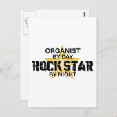 's nachts de Ster van de Rots van de organist Briefkaart (Voorkant / Achterkant)