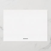 's Nachts. Elegant goudscript repetitief diner Folie Uitnodiging (Achterkant)