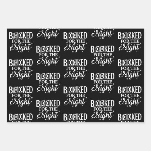 's Nachts geboekt Inpakpapier Vel (Voorkant)