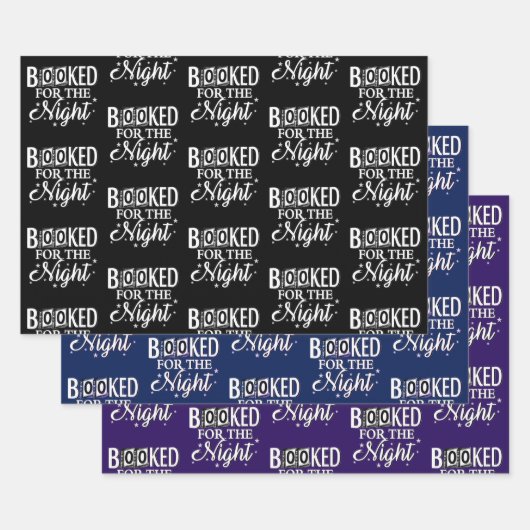 's Nachts geboekt Inpakpapier Vel (Set)