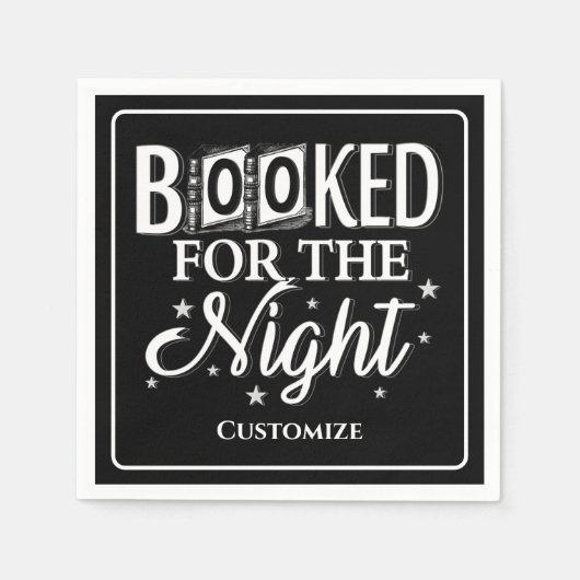 's Nachts geboekt Servet (Voorkant)