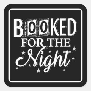 's Nachts geboekt Vierkante Sticker