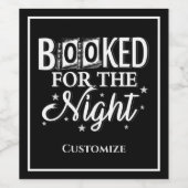 's Nachts geboekt Wijn Etiket (Enkel label)