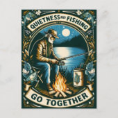 's Nachts Gevist en een kampvuur Briefkaart (Voorkant)