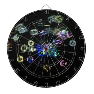 's Nachts gloeiende luchtbellen Dartbord