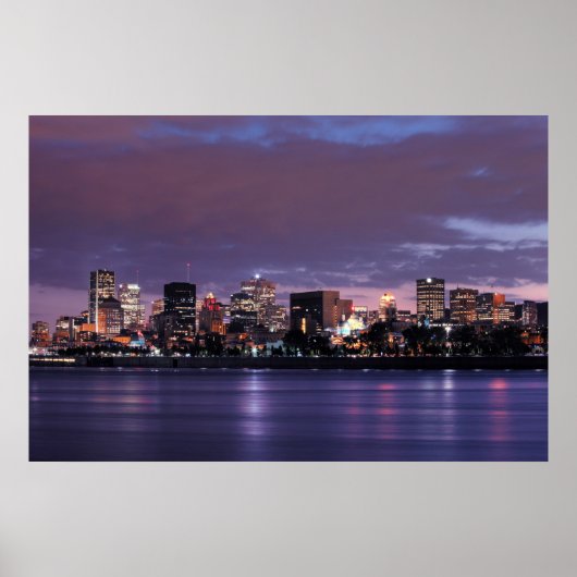 's nachts in het centrum van Montreal Poster (Voorkant)