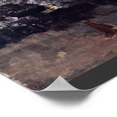 's Nachts in het zwart en 's avonds is de fallende Poster (Hoek)