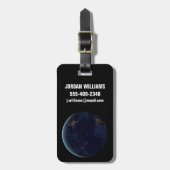 's Nachts licht de stad van de aarde Bagagelabel (Voorkant verticaal)