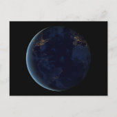 's Nachts licht de stad van de aarde Briefkaart (Voorkant)