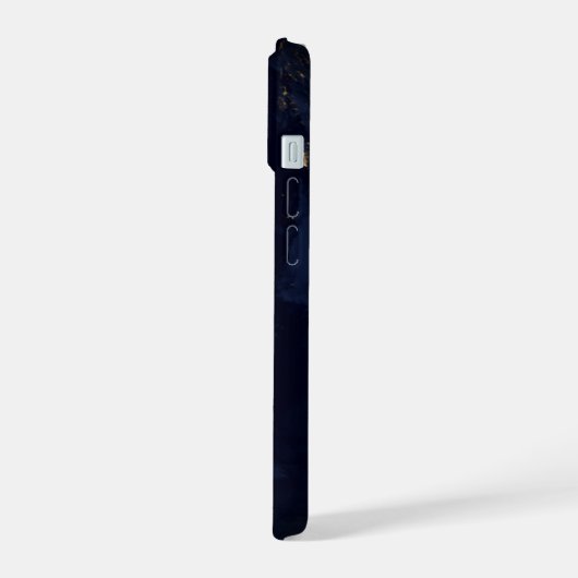 's Nachts licht de stad van de aarde iPhone 15 Case (Linkerkant)