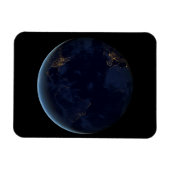 's Nachts licht de stad van de aarde Magneet (Horizontaal)