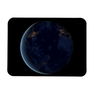 's Nachts licht de stad van de aarde Magneet