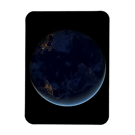 's Nachts licht de stad van de aarde Magneet (Verticaal)