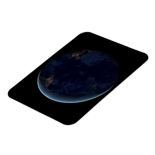 's Nachts licht de stad van de aarde Magneet (Linkerzijde)