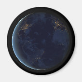 's Nachts licht de stad van de aarde Magneet (Voorkant)