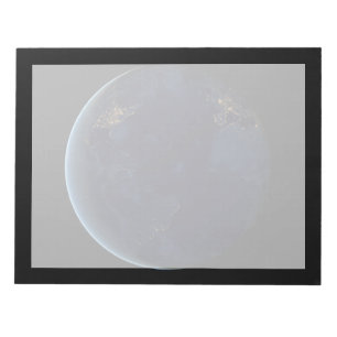 's Nachts licht de stad van de aarde Notitieblok