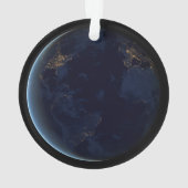 's Nachts licht de stad van de aarde Ornament (achterkant)