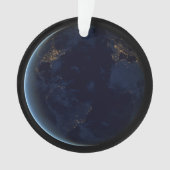 's Nachts licht de stad van de aarde Ornament (voorkant)