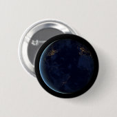 's Nachts licht de stad van de aarde Ronde Button 5,7 Cm (Voorkant /achterkant)