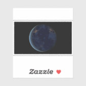 's Nachts licht de stad van de aarde Sticker (Vel)