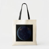 's Nachts licht de stad van de aarde Tote Bag (Voorkant)