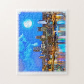 's Nachts licht in Pittsburgh Puzzle Legpuzzel (Verticaal)