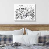 's Nachts lopen thuis Canvas Afdruk (Insitu (Slaapkamer))