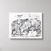 's Nachts lopen thuis Canvas Afdruk (Voorkant)