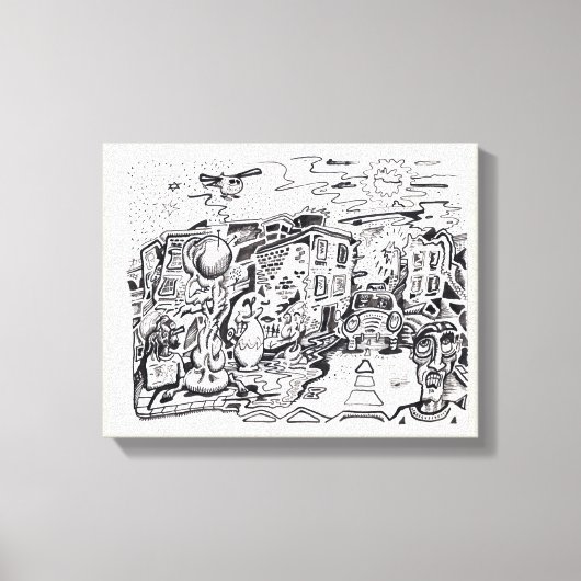 's Nachts lopen thuis Canvas Afdruk (Voorkant)