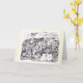 's Nachts lopen thuis Kaart (Gele Bloem)