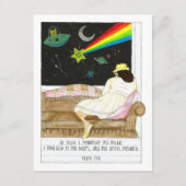 's Nachts mediteer ik Inspirerend Briefkaart (Voorkant)