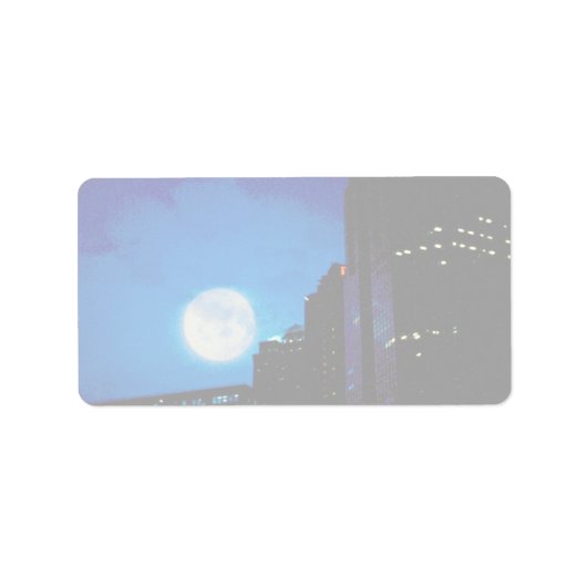 's nachts met de maan etiket (Voorkant)