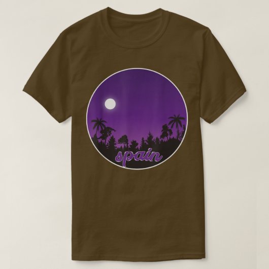 's Nachts met Palms T-shirt (Design voorkant)
