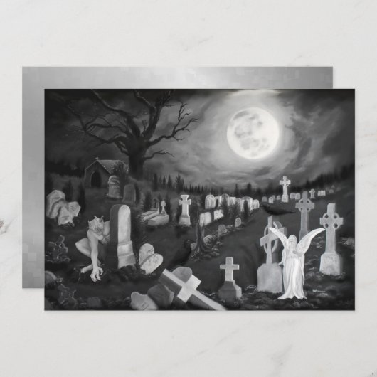 's Nachts op het kerkhof - Angel met Devil (Voorkant / Achterkant)