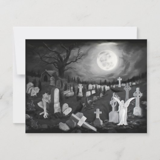 's Nachts op het kerkhof - Angel met Devil (Voorkant)