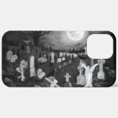 's Nachts op het kerkhof - Angel met Devil Case-Mate iPhone Case (Achterkant (horizontaal))