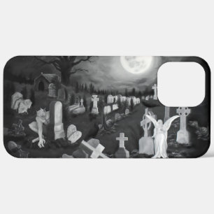 's Nachts op het kerkhof - Angel met Devil Case-Mate iPhone Case