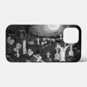 's Nachts op het kerkhof - Angel met Devil Case-Mate iPhone Case (Achterkant (horizontaal))