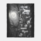 's Nachts op het kerkhof - Angel met Devil Fleece Deken (Voorkant)