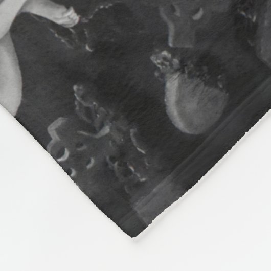 's Nachts op het kerkhof - Angel met Devil Fleece Deken (Hoek)