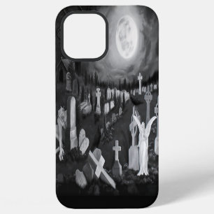 's Nachts op het kerkhof - Angel met Devil iPhone 12 Pro Max Hoesje