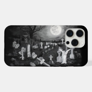 's Nachts op het kerkhof - Angel met Devil iPhone 15 Pro Max Case