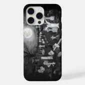 's Nachts op het kerkhof - Angel met Devil iPhone Hoesje (Achterkant)