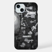 's Nachts op het kerkhof - Angel met Devil iPhone Hoesje (Achterkant)