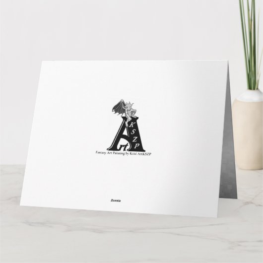 's Nachts op het kerkhof - Angel met Devil Kaart (Achterkant)