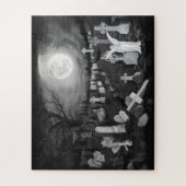 's Nachts op het kerkhof - Angel met Devil Legpuzzel (Verticaal)