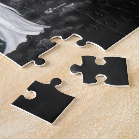 's Nachts op het kerkhof - Angel met Devil Legpuzzel (Zijkant)