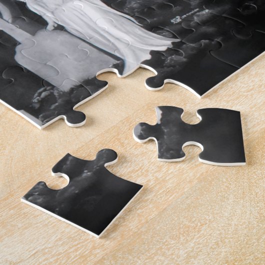 's Nachts op het kerkhof - Angel met Devil Legpuzzel (Zijkant)